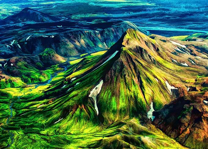 Mountains Oil painting
