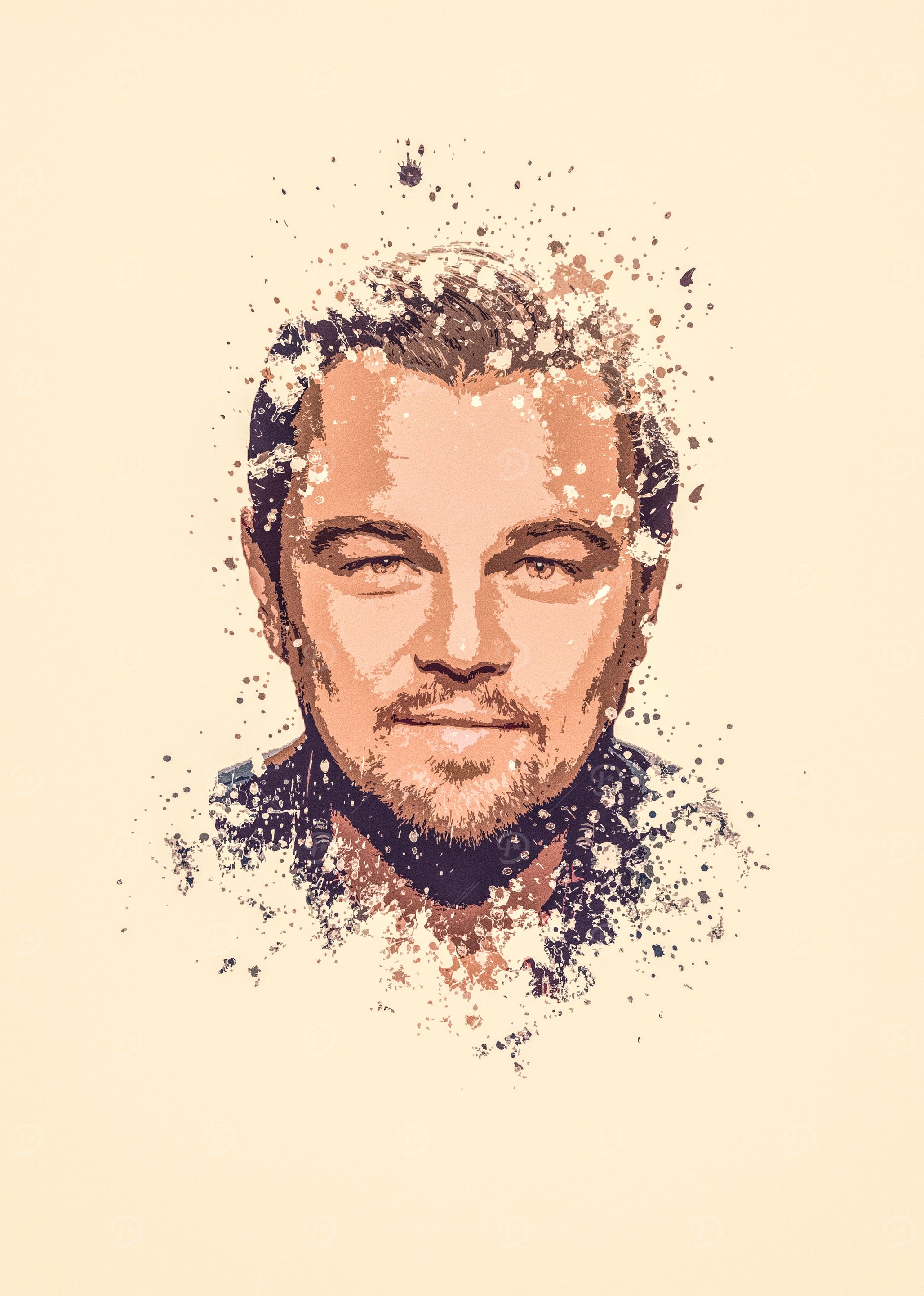 Leonardo DiCaprio splatter painting