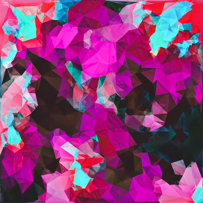 psychedelic geometric polygon abstract pattern in