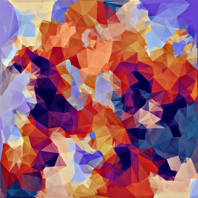 psychedelic geometric polygon pattern abstract in