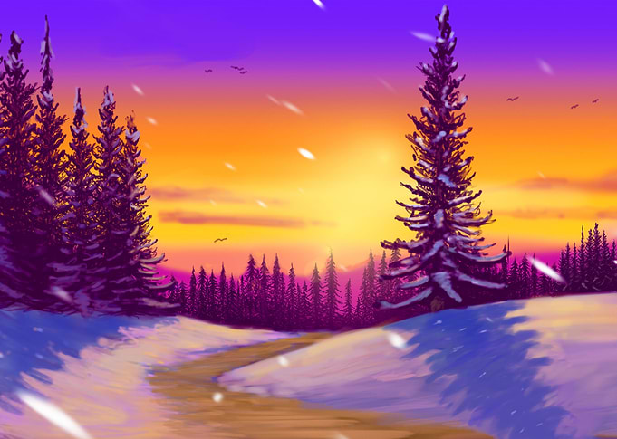 snowy hillside