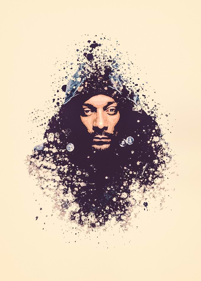Snoop Dogg splatter painting