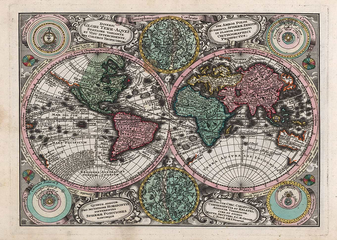 Vintage World map - 1744