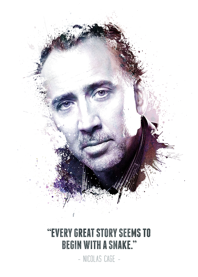 The Legendary Nicolas Cage and his quote.