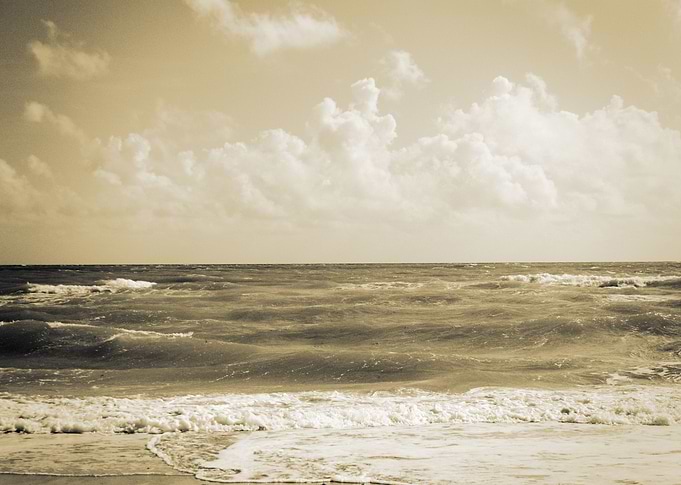 Stormy sea