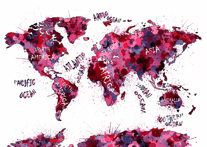 world map color splatter red 2