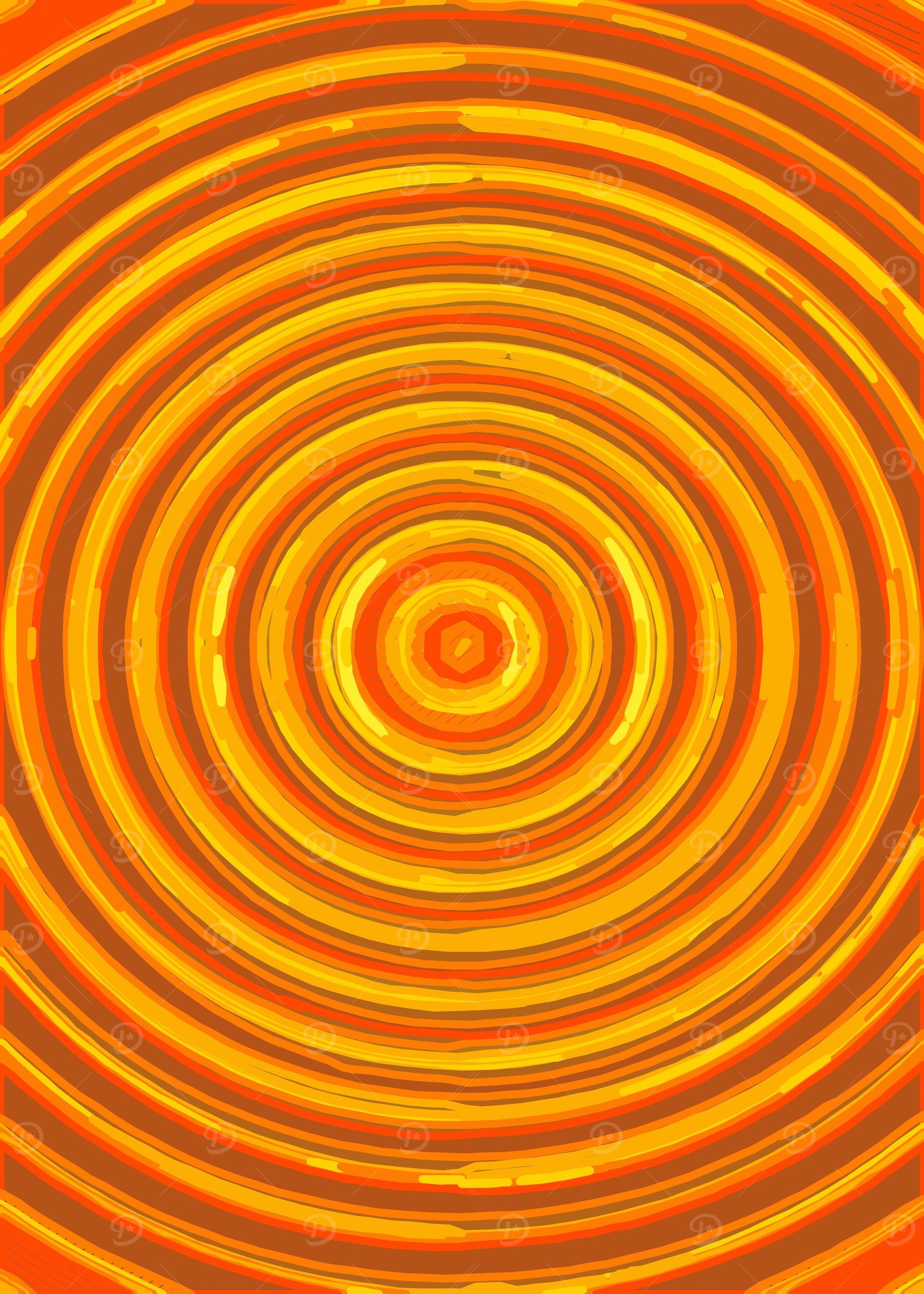 circle pattern abstract background in orange and y
