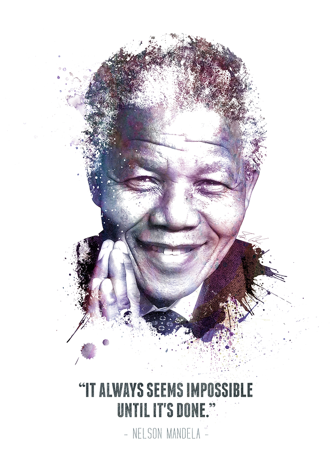 The Legendary Nelson Mandela and his quote.