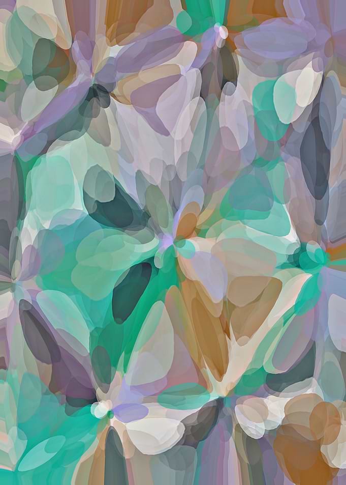 circle pattern abstract background in green brown