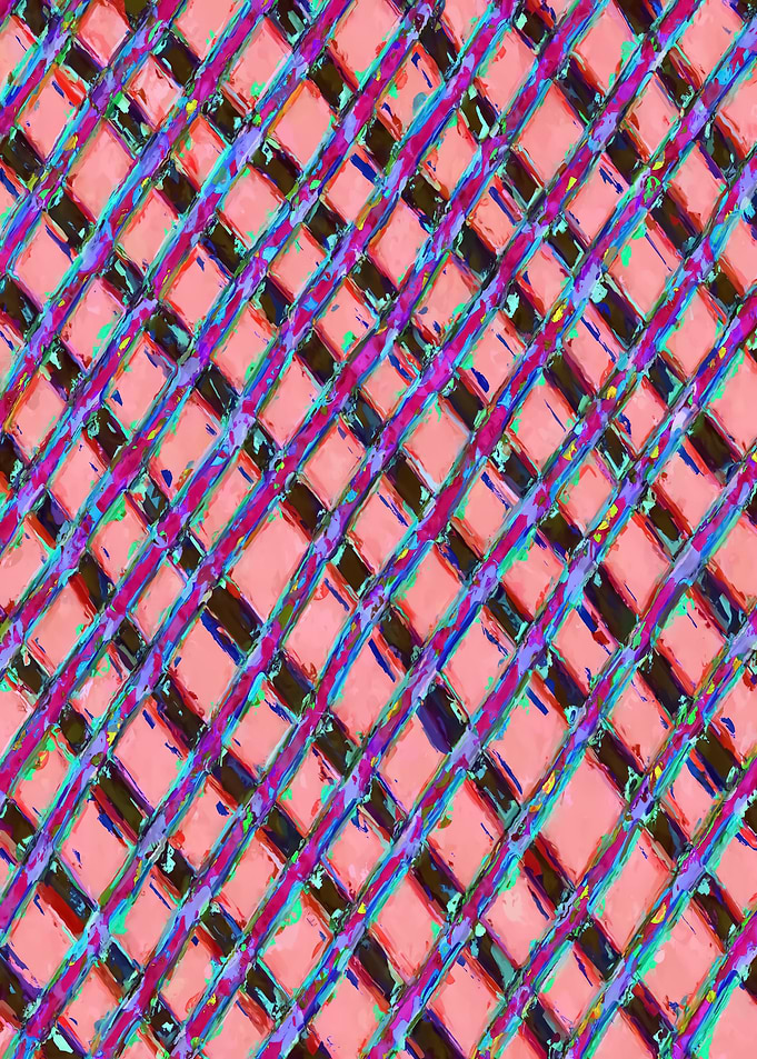 line pattern painting abstract background in pink