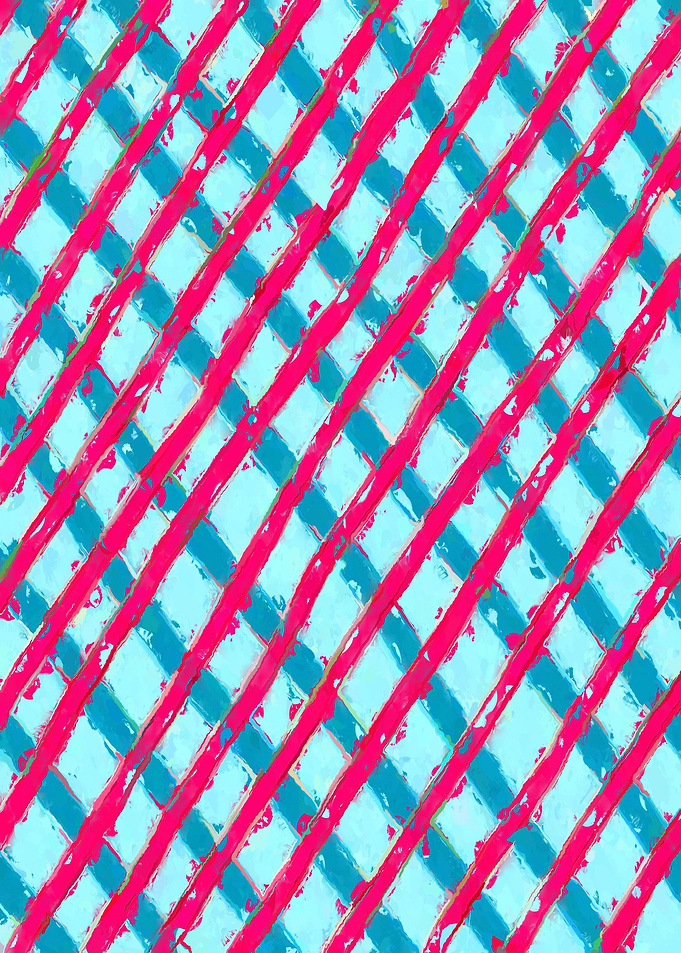 line pattern painting abstract background in blue