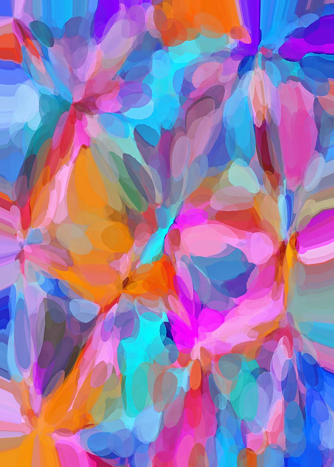circle pattern abstract background in pink orange