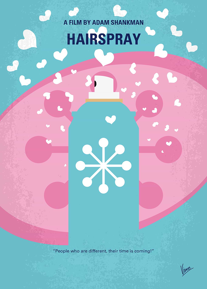 No856 My HAIRSPRAY minimal movie poster