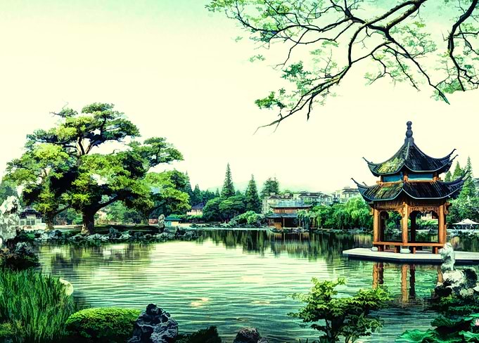 China landscape oil painting