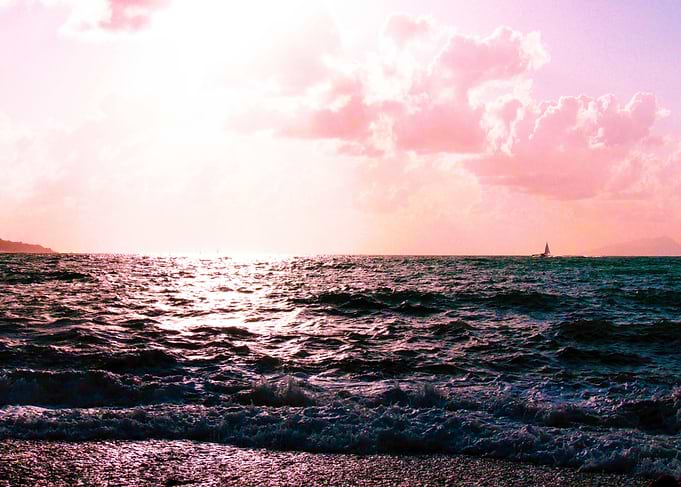 Pink sea