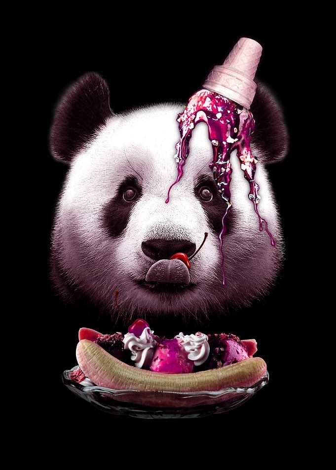 PANDA LOVES ICE CREAM