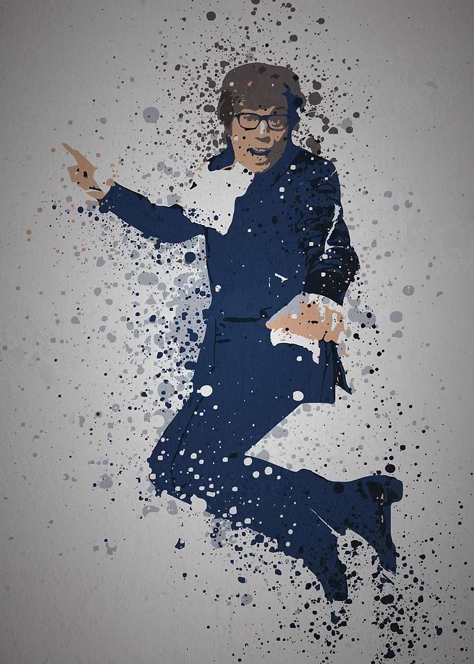 'Yeah Baby!' Splatter effect, Austin Powers