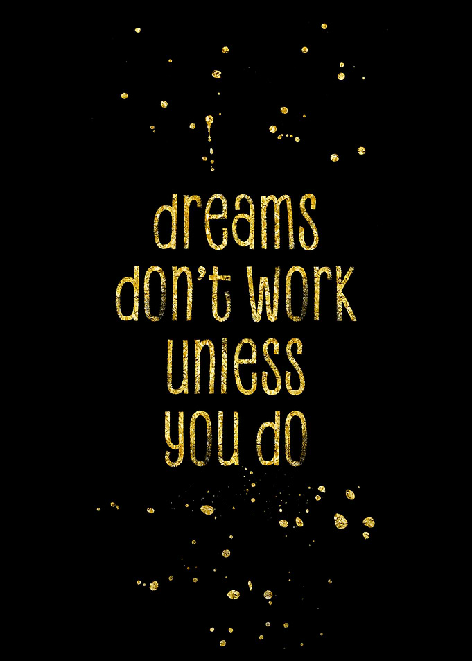 TEXT ART GOLD Dreams