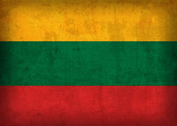 Lithuania Distressed Country Flag on Canvas