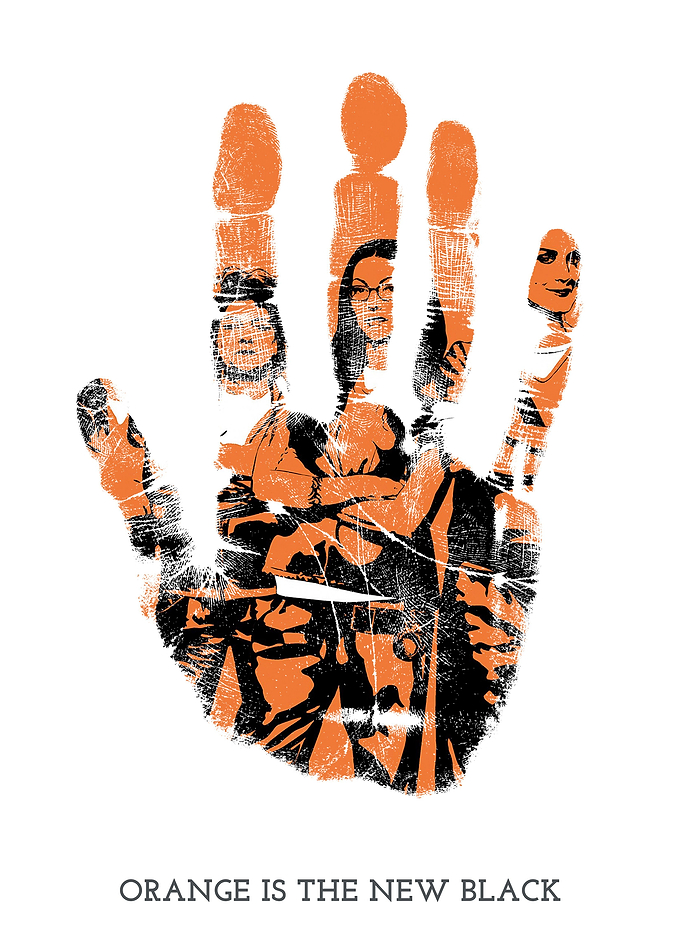 Hand Print Art - Orange Is The New Black