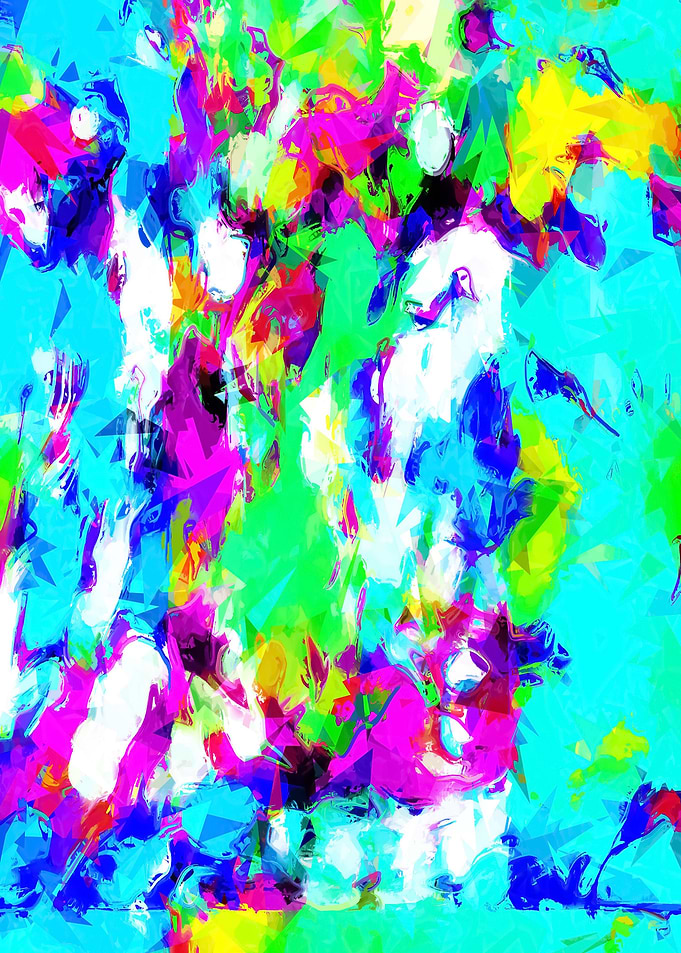 psychedelic geometric pattern painting abstract ba