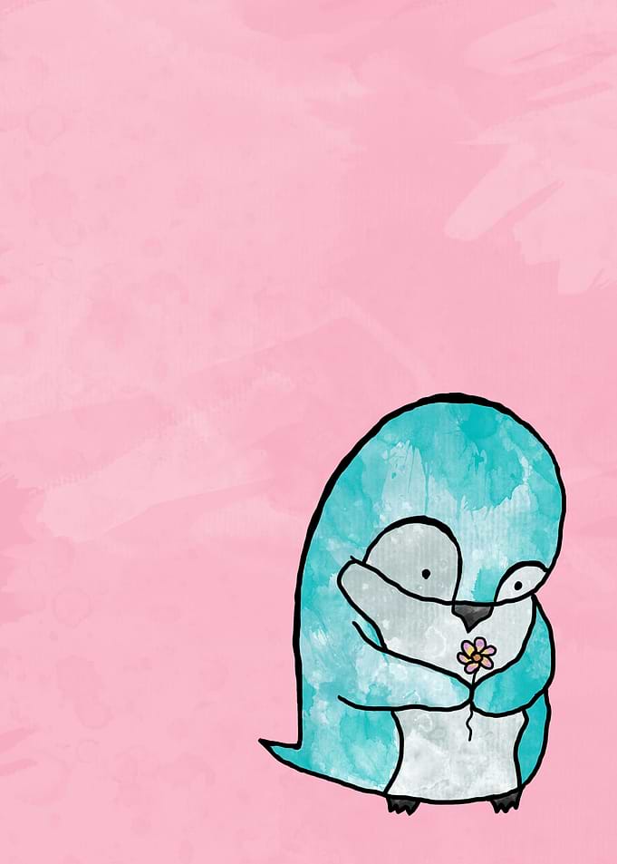 A Penguin and His Flower