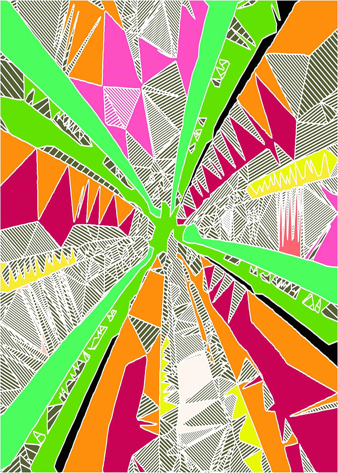 psychedelic geometric pattern drawing abstract bac