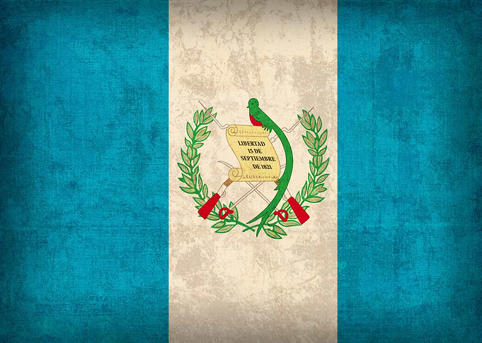 Guatemala Flag on Distressed Canvas