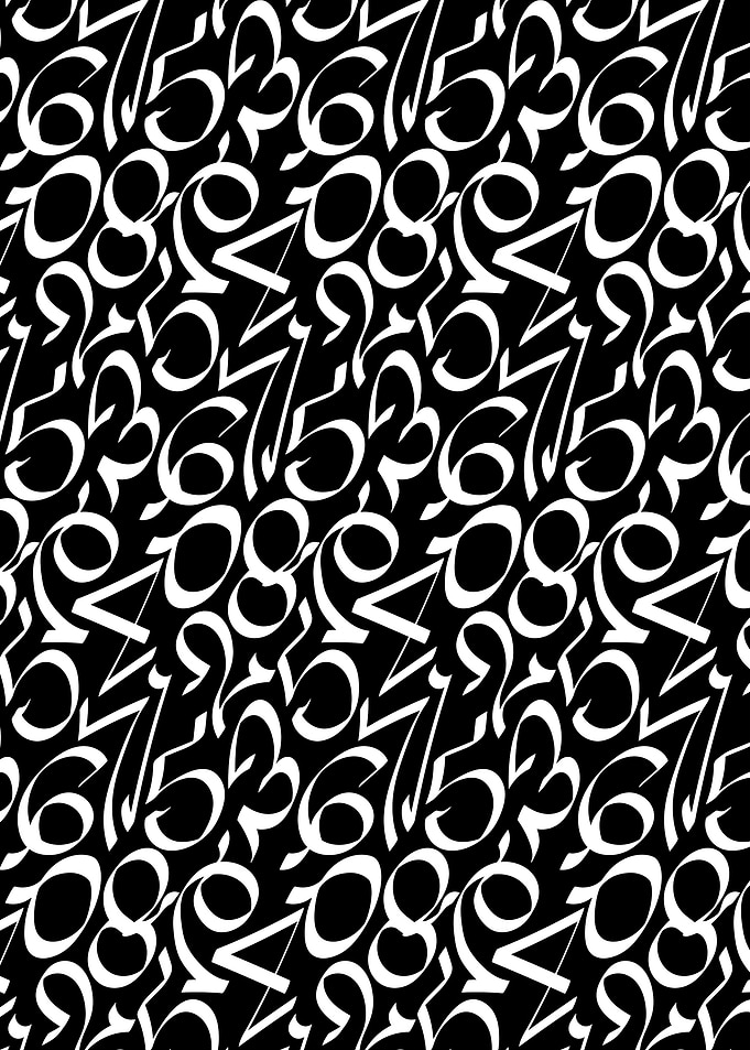 Abstract Numbers Pattern -