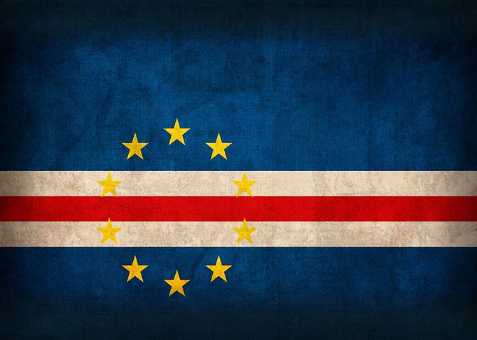 Cape Verde Flag on Distressed Canvas