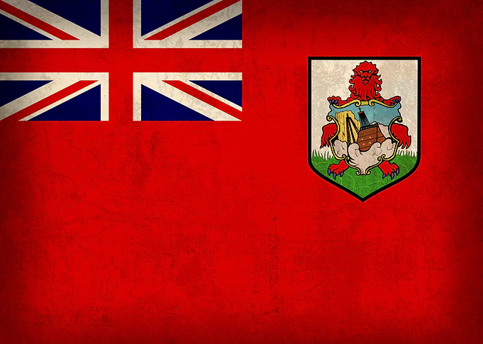 Bermuda Flag on Distressed Canvas