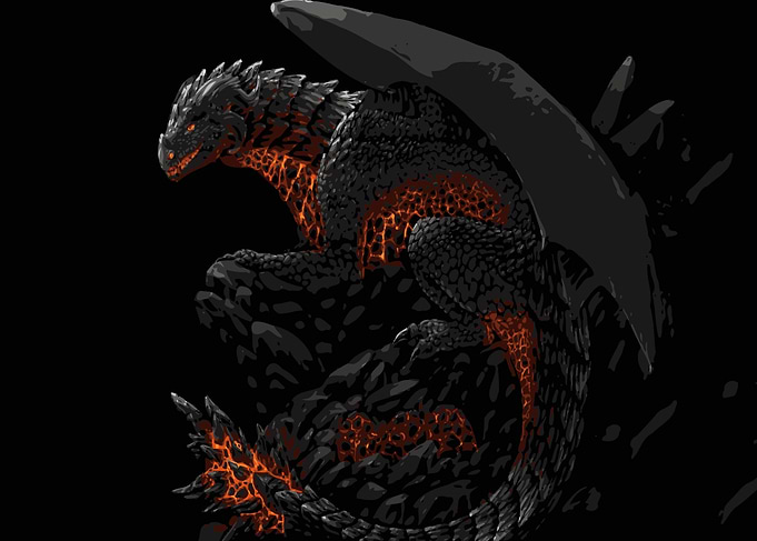 Black Flaming Dragon