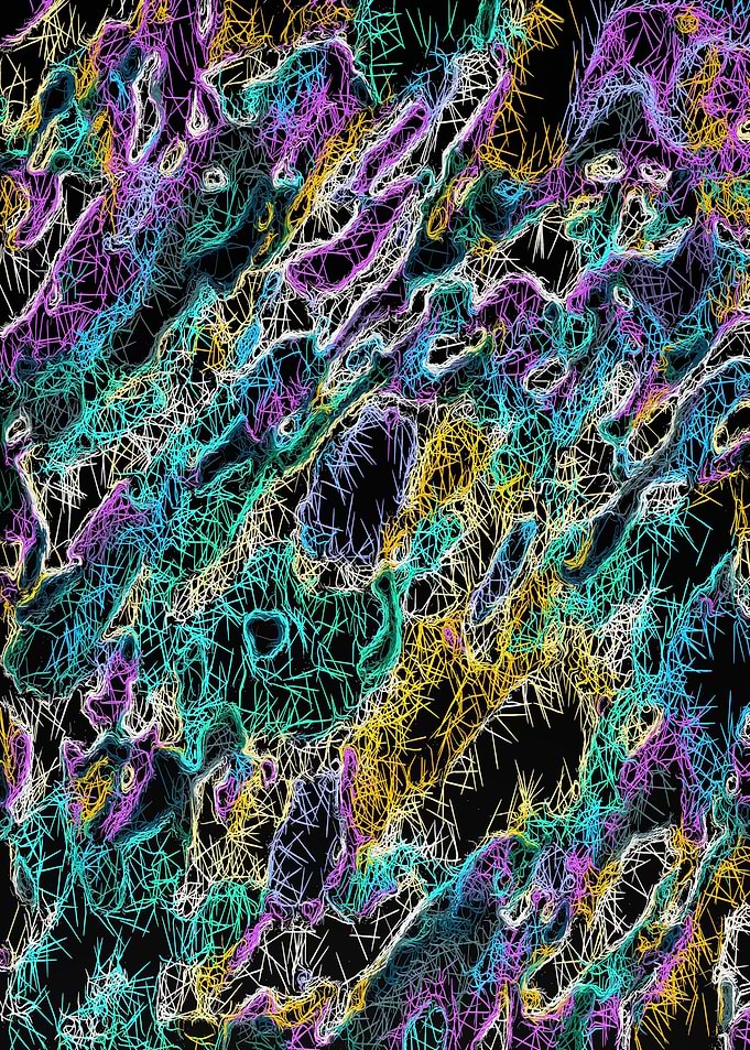 psychedelic rotten sketching texture abstract back