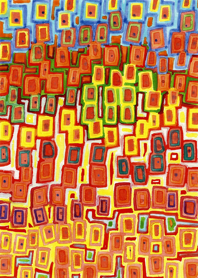 Squeezed together Squares Pattern