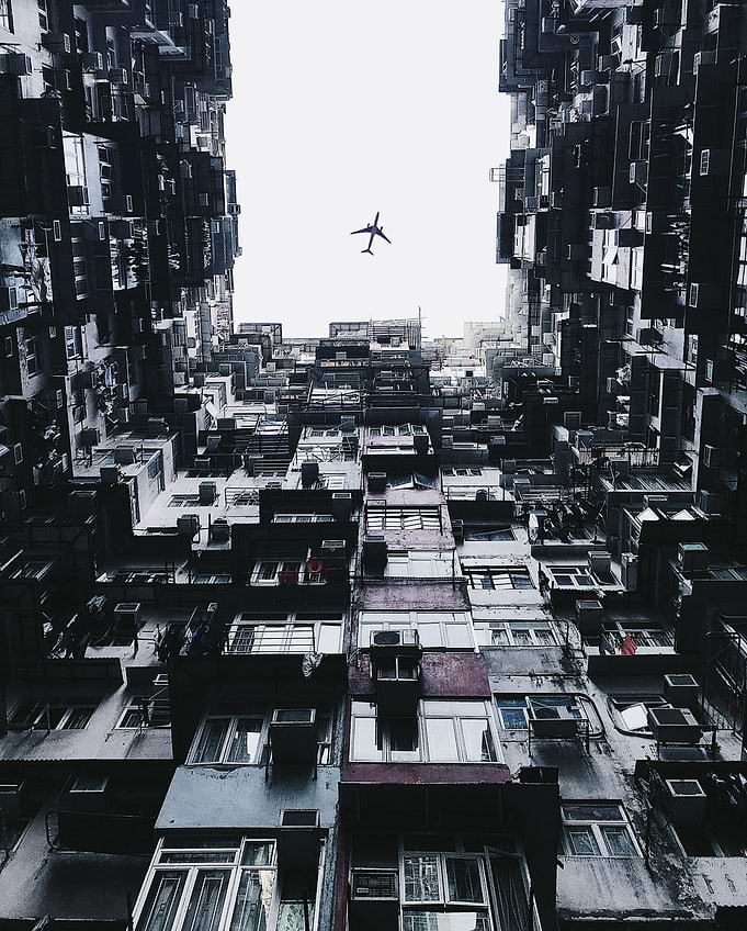Plane in the air