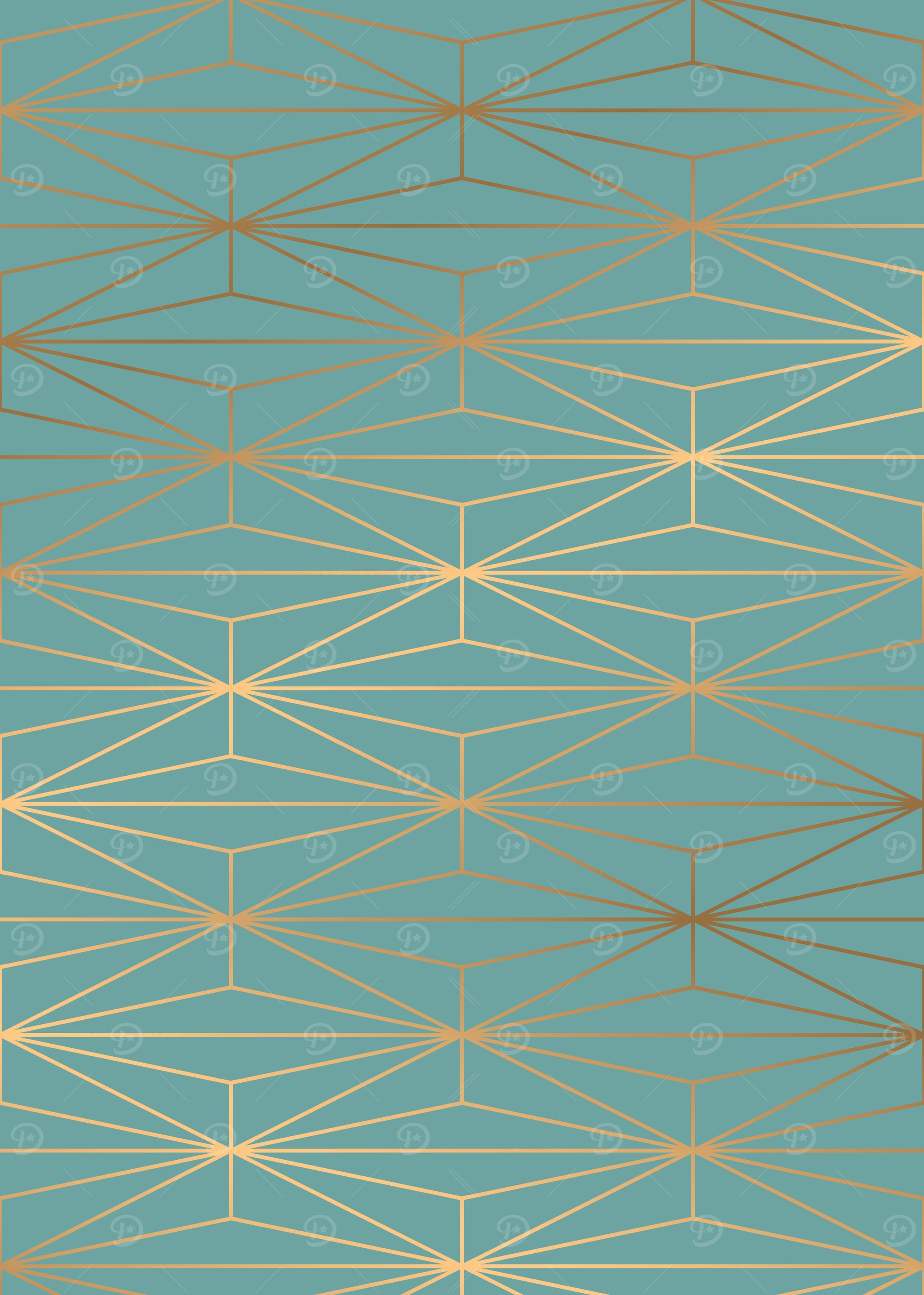 ELEGANT BLUE GOLD PATTERN2