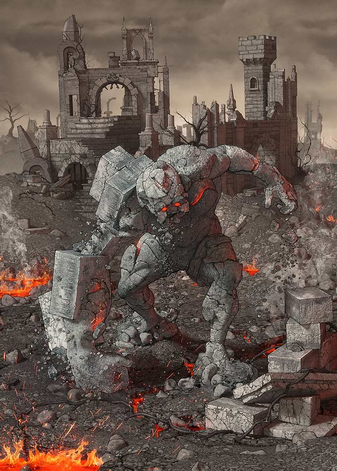 Golem (Real of Wonder board game art)