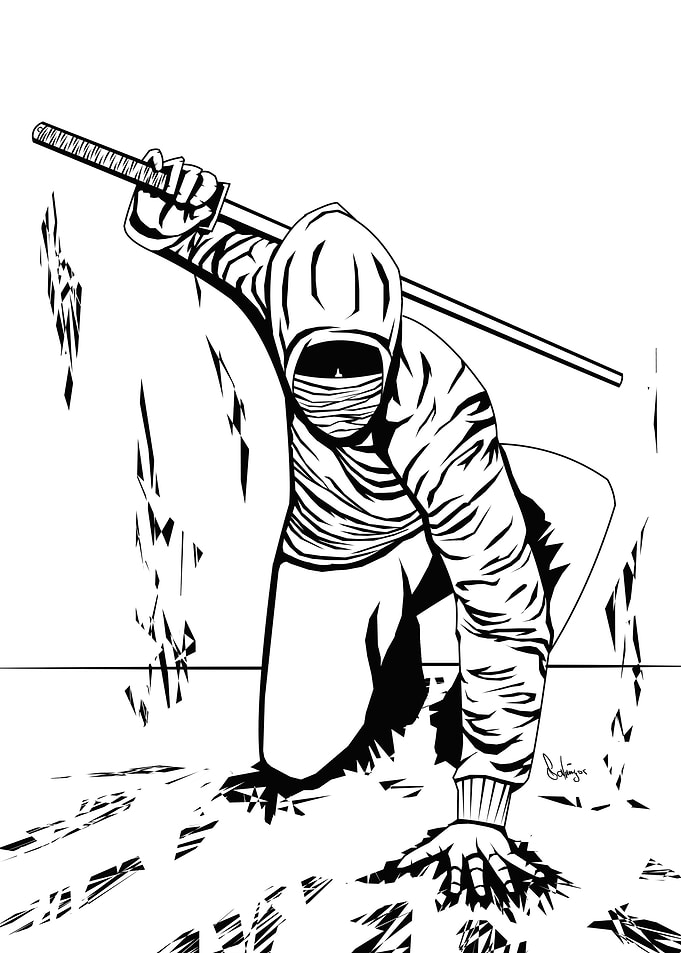 The Ninja....black and white