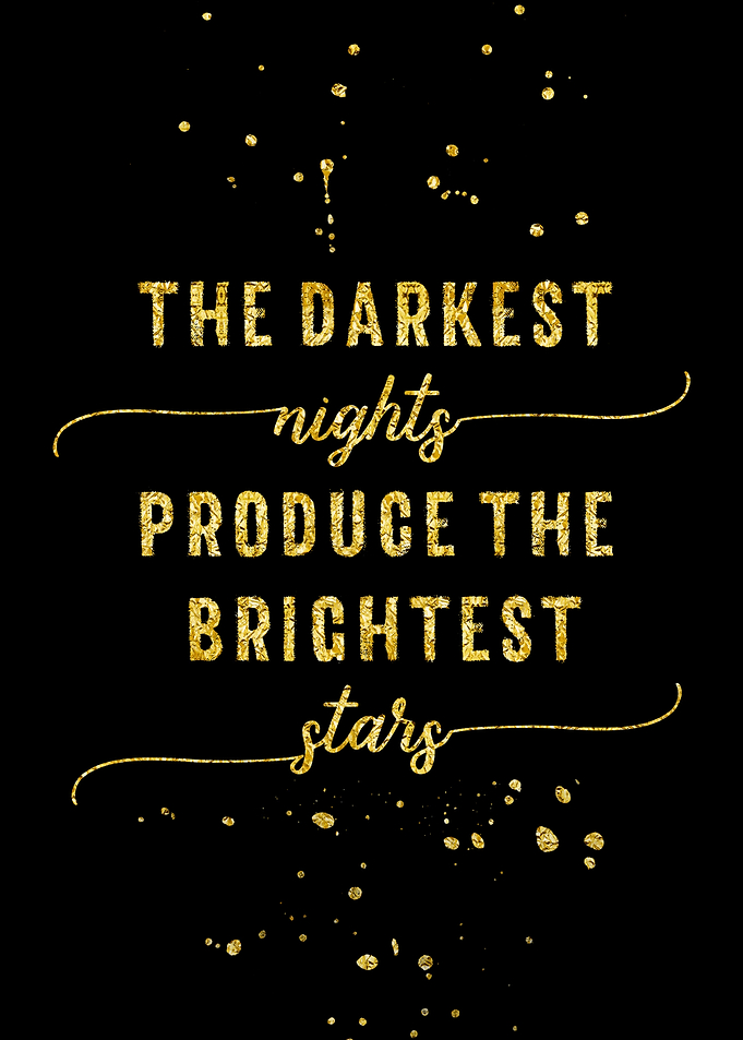 TEXT ART GOLD Dark nights