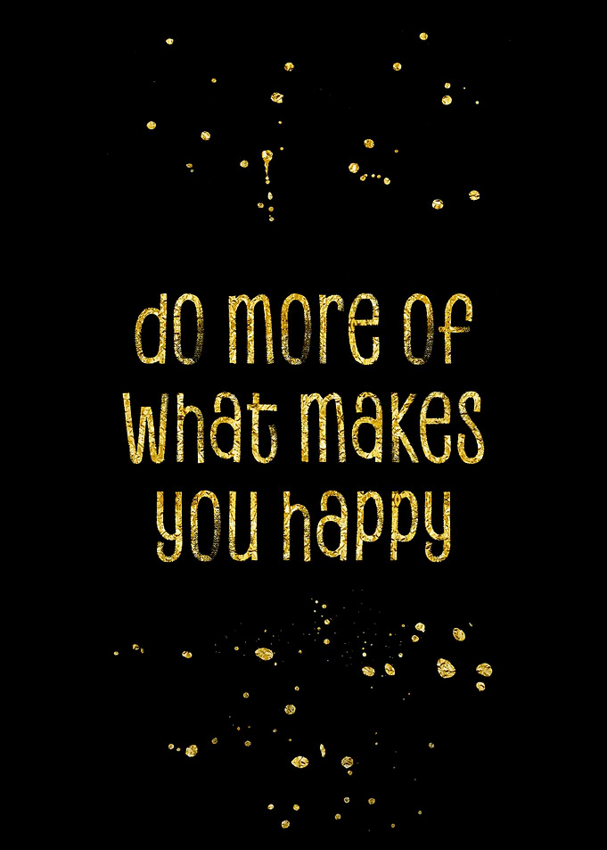 TEXT ART GOLD Happy