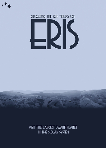 Eris Vintage Space Travel Poster