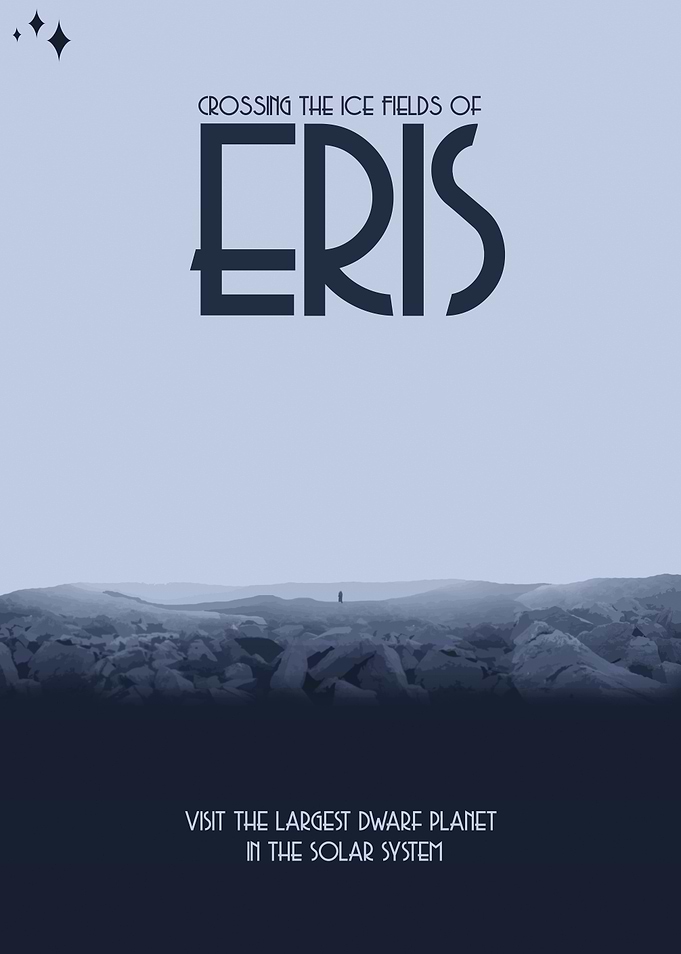 Eris Vintage Space Travel Poster