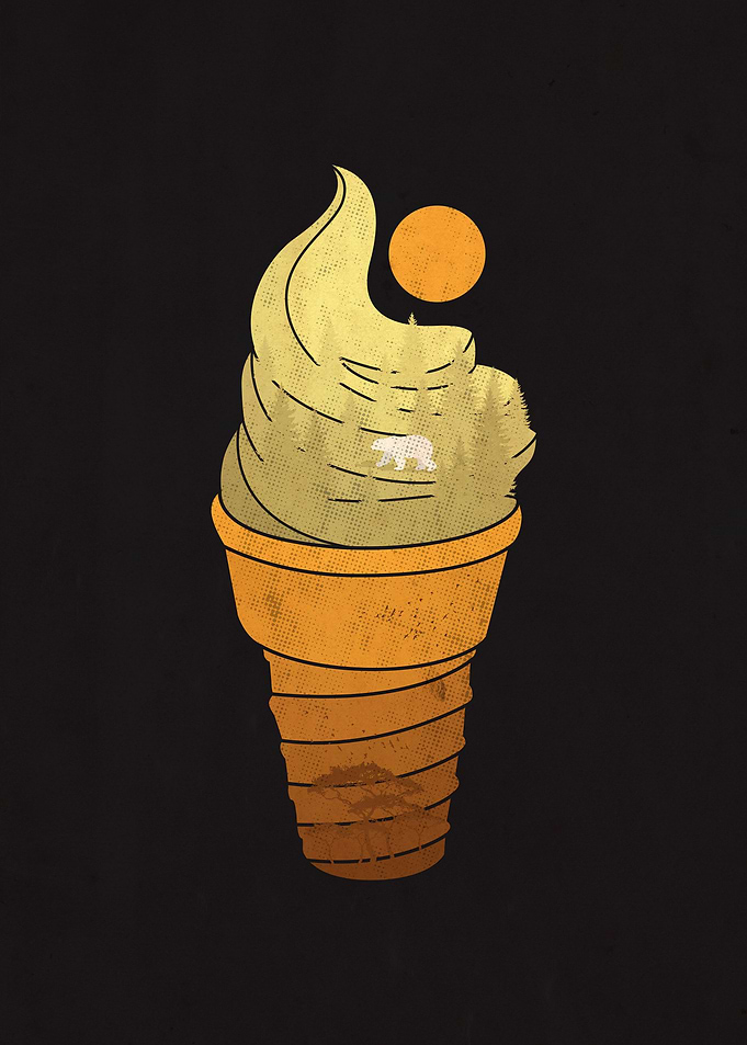polar beer on Ice cream