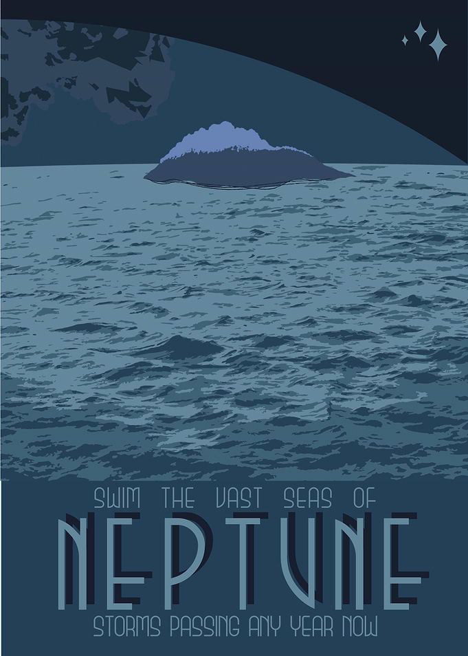 Neptune - Vintage Space Travel Posters