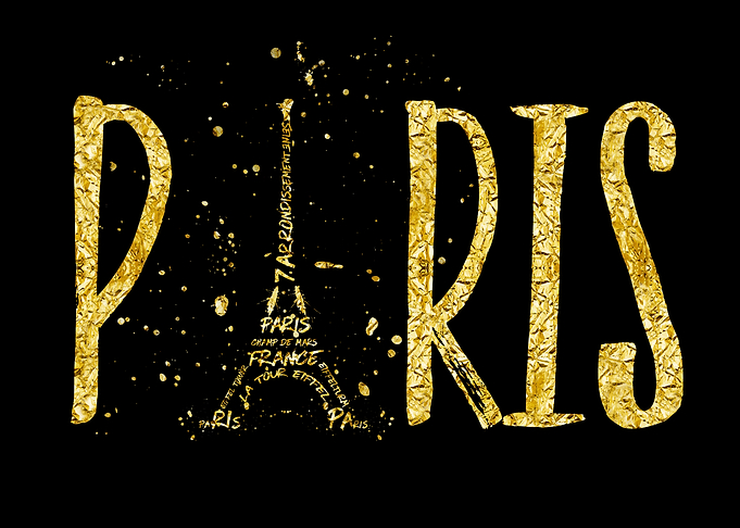 PARIS Typography gold