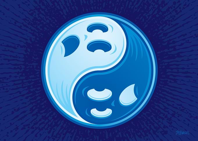 Ghost Yin Yang Symbol