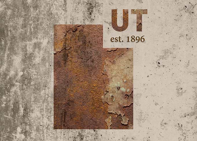 Utah State Founded Date Rusty Map Series No 50