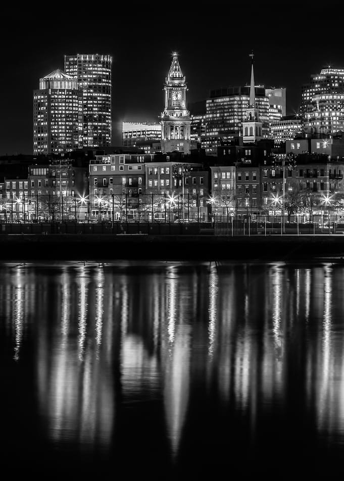 BOSTON Evening Skyline of