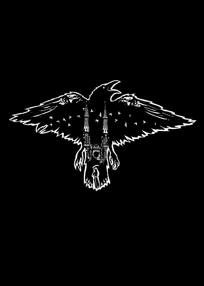 Dead crow