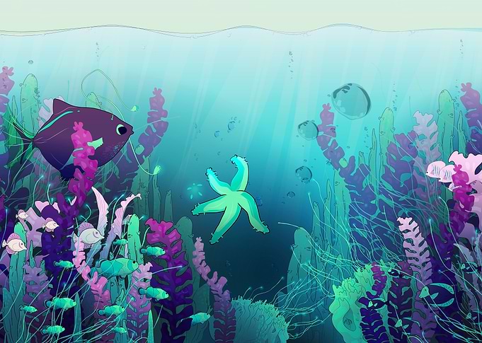 Deep down in the water